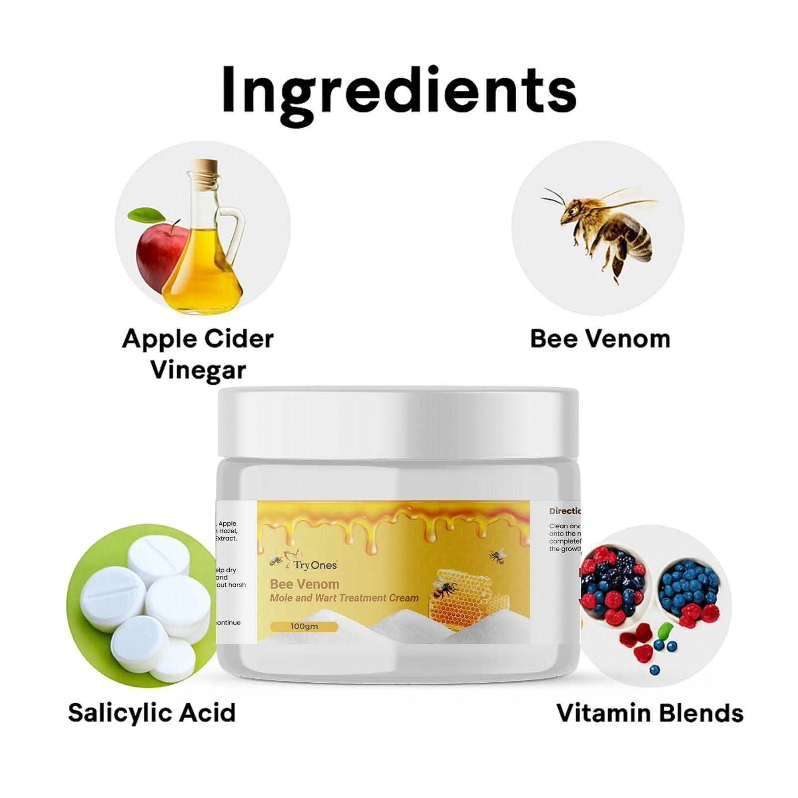 Bee Venom Mole and Wart Treatment Cream