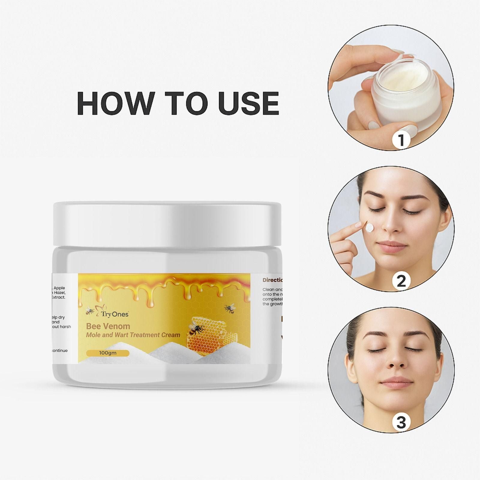 Bee Venom Mole and Wart Treatment Cream